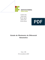 Estudo Do Movimento Do Diferencial Automotivo Autor Aryelton Dias, Larissa Alves, Renato Aguilar, Vitória Calvo e Vinícius Nunes