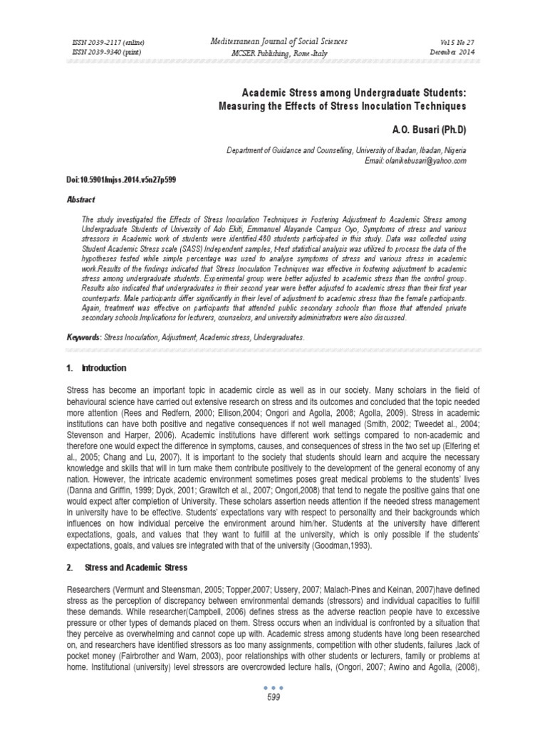 What Is The Meaning Of Stress Inoculation Theory
