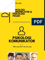 Psikologi Komunikator Psikologi Pesan