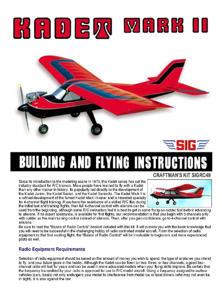 Kadet Mark2 Manual | PDF