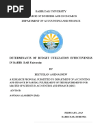 Derartu Proposal Final | PDF | Policy | Government Budget