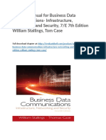 Solution Manual For Business Data Communications Infrastructure Networking and Security 7 e 7th Edition William Stallings Tom Case