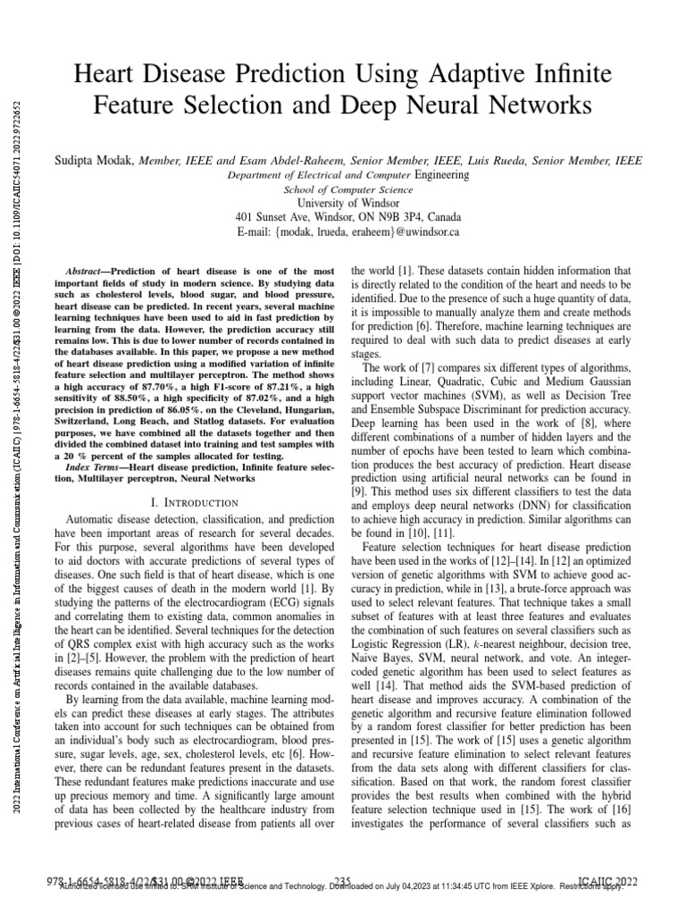 Heart Disease Prediction via Deep Learning | PDF | Deep Learning ...