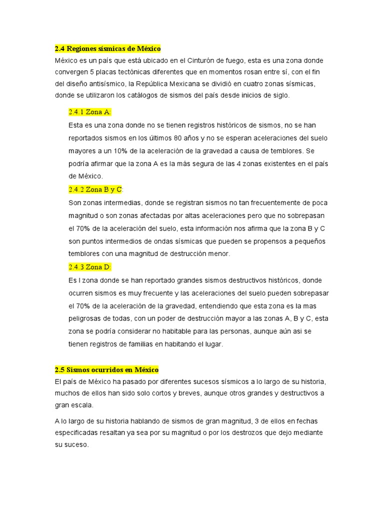 Zonas Sismicas de Mexico | PDF | Temblores | Geofísica
