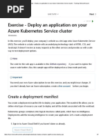 Exercise - Deploy An Application On Your Azure Kubernetes Service Cluster - Training - Microsoft Learn