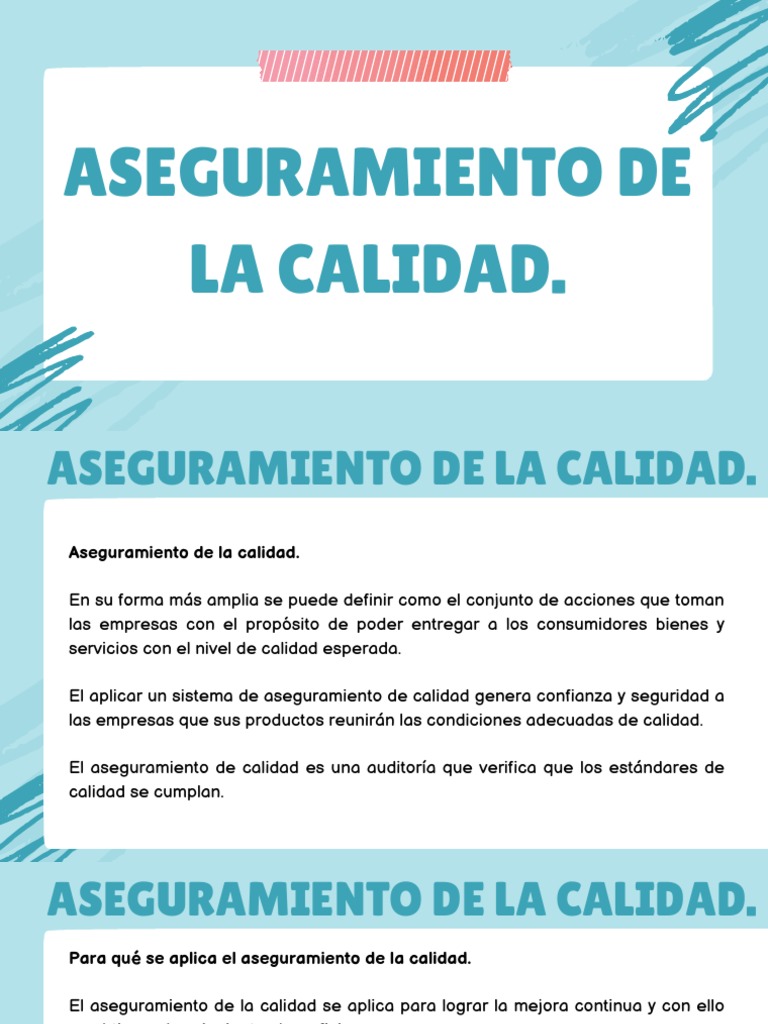 Aseguramiento de La Calidad. | PDF | Calidad (comercial) | Economias