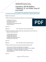 Test Bank Biochemistry 4 e 4th Edition Christopher K Mathews e Van Holde Dean R Appling Anthony Cahill