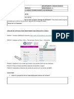 Análise de Artigos para Responder Uma Pergunta Clínica