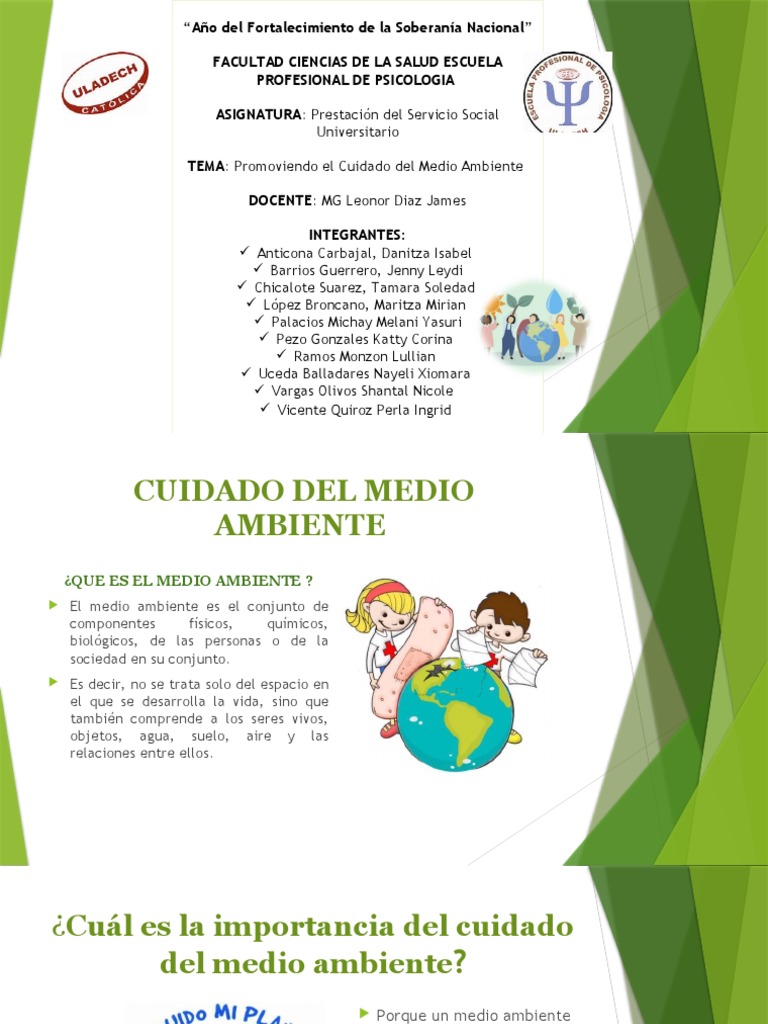 Cuidado Del Medio Ambiente R.S | PDF | Entorno natural | Residuos