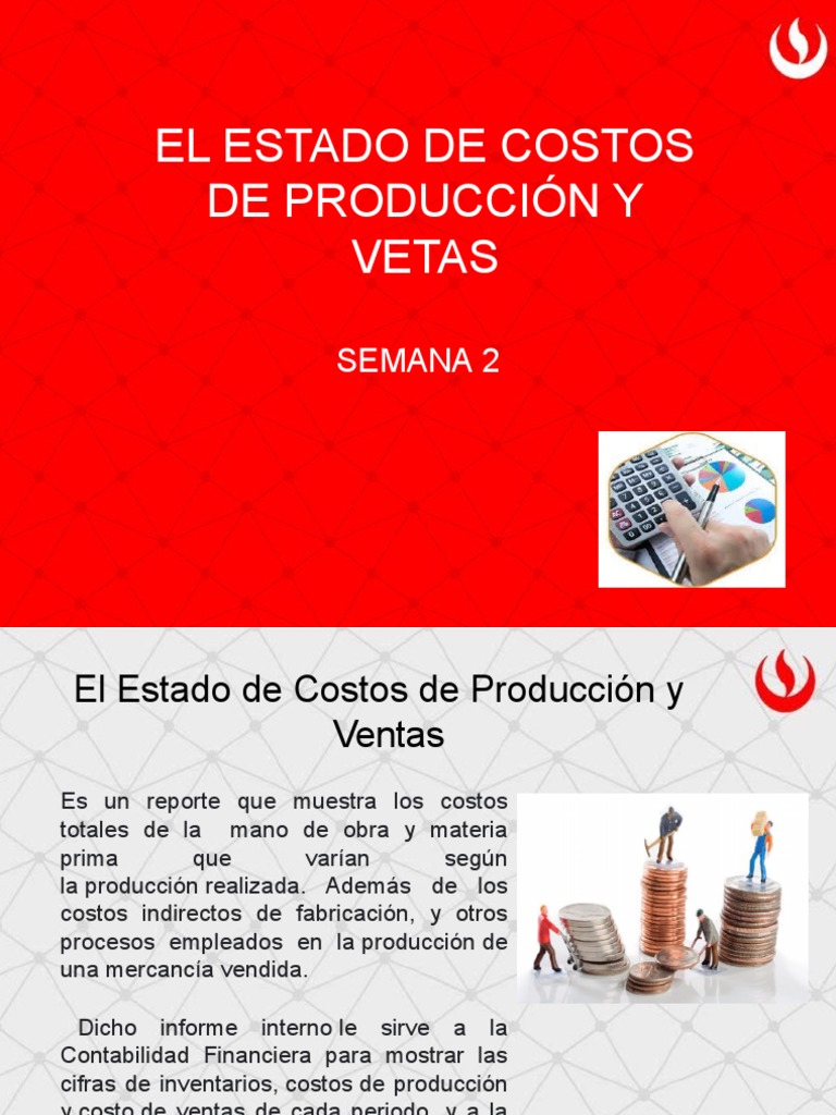 Estado de Costos de Producción y Ventas | PDF | Costo | Inventario
