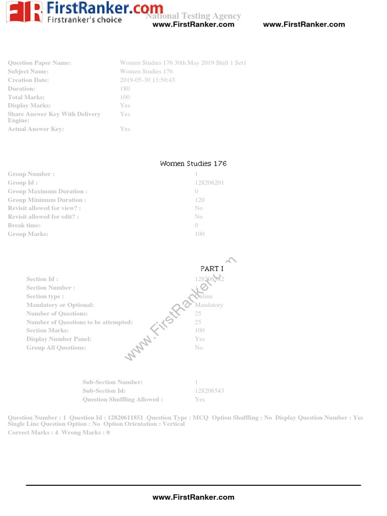 National testing agency pdf multiple choice