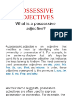 Possessive Adjectives