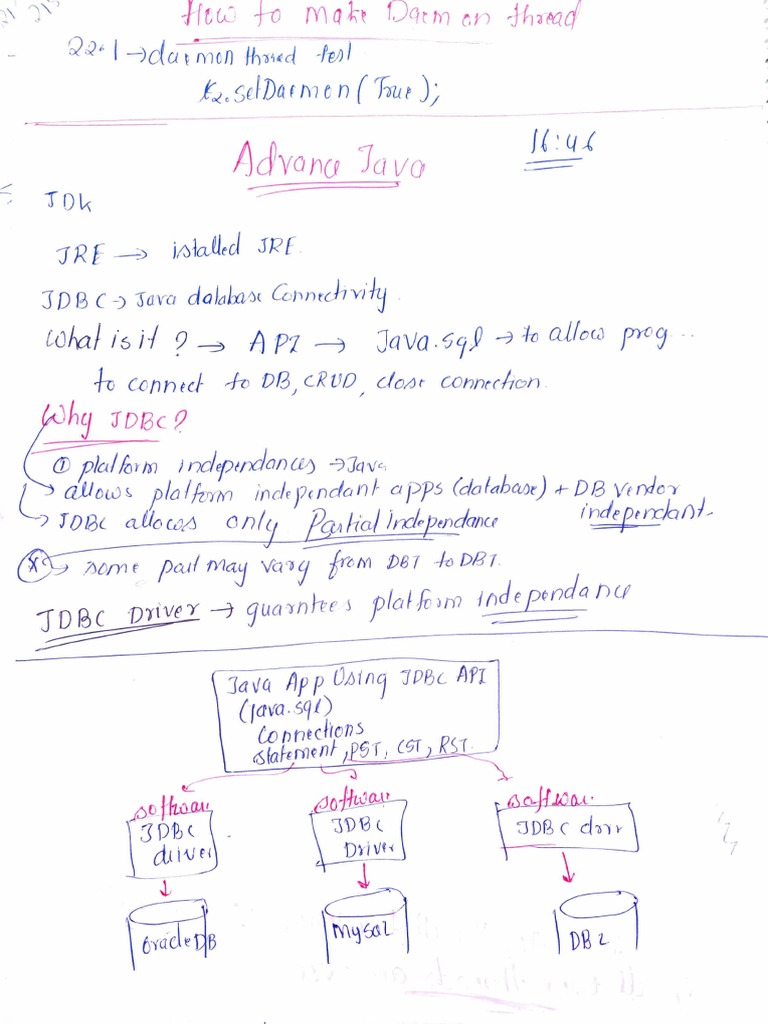 Advance Java - Notes | PDF | Sql | Software Design