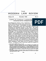 Modern Law Review - November 1966 - Friedmann - Limits of Judicial Lawmaking and Prospective Overruling