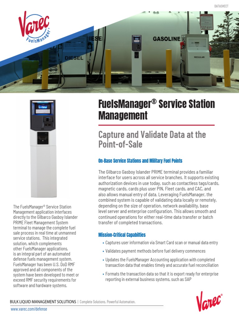 PRO132 FuelsManager Service Station Management PDF Computer Network