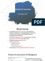 Lezione09 - Relazioni Di Ricorrenza