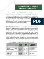 Boletim de Preço de Hortifrúti Da Fronteira Brasil-Bolívia Setembro/2022