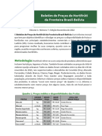 Boletim de Preço de Hortifrúti Da Fronteira Brasil-Bolívia Novembro/2022