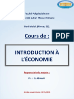 Introduction À L'économie El Adnani