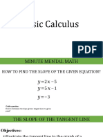 Slope of The Tangent Line