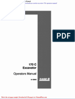 Case Crawler Excavator 170c Operators Manual