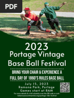 Portage Vintage Base Ball Festival