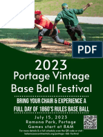 Portage Vintage Base Ball Festival
