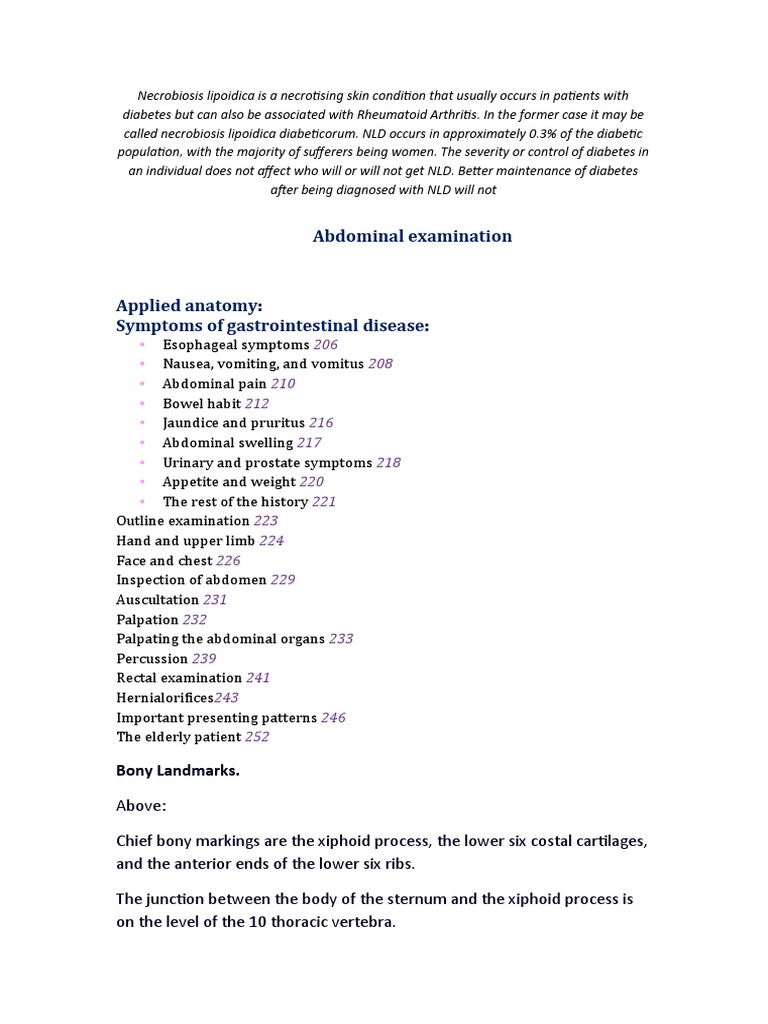 Abdominal Examination Techniques | PDF | Abdomen | Diseases And Disorders