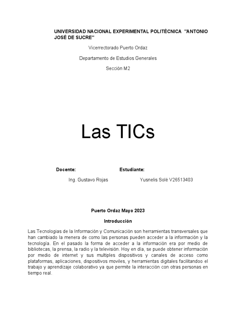 Uso de TICs en la educación infantil | PDF | Tecnología de información ...