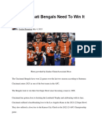 Cincinnati Bengals 2023 Championship Article