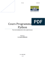 Cours Prog Python 2022