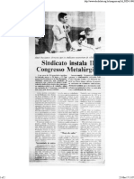 notícia - II Congresso Metalúrgico SBC e Diadema - 1976