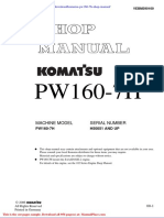 Komatsu Pw160 7h Shop Manual