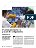 Comment: Invest in Vaccines Now To Prevent The Next Pandemic