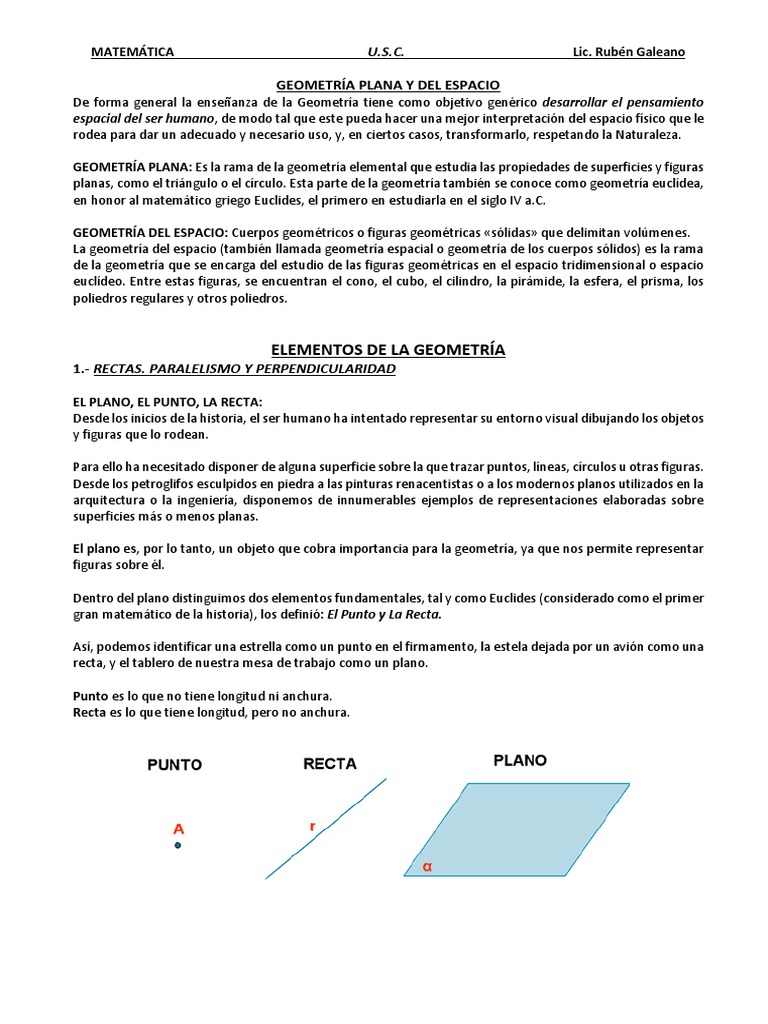 M4 - Geometría Plana y Del Espacio | PDF | Ángulo | Geometría