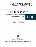 Max Pohlenz - Herodot: Der Erste Geschichtschreiber Des Abendlandes