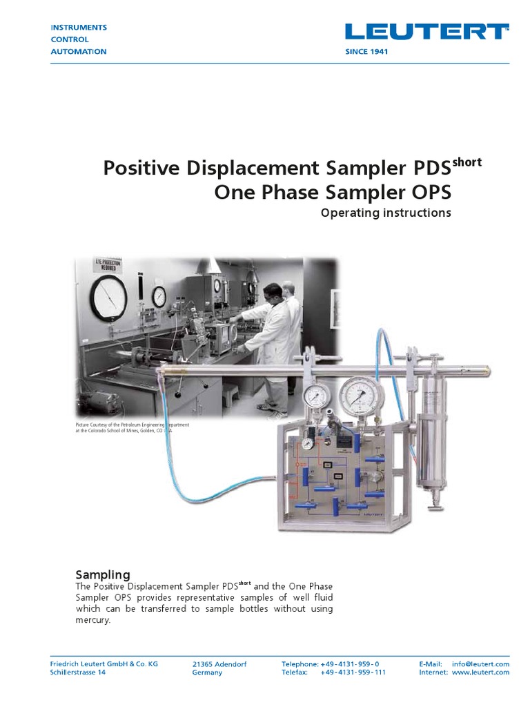 Sampler Manual PDF Valve Piston