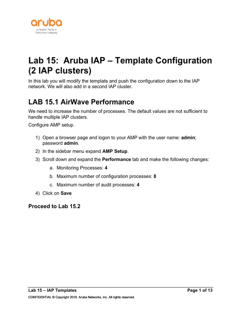 Appendix 15-RLab15-AICU - 8 2-Aruba IAP-templates-v1.6 | PDF | Computer ...