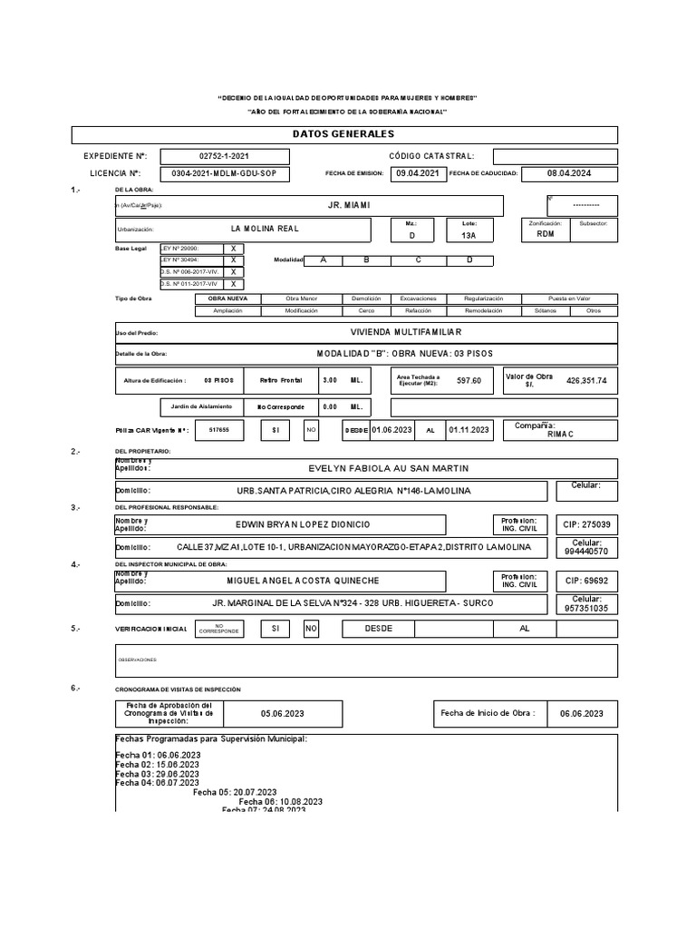 Infomes 1 y 2 - Miami | PDF | Demolición | Andamio