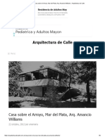 Casa Sobre El Arroyo, Mar Del Plata, Arq. Amancio Williams - Arquitectura de Calle