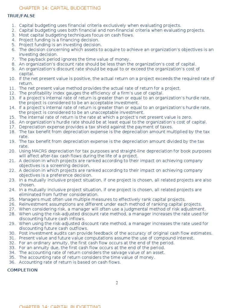 Capital Budgeting Techniques Overview | PDF | Capital Budgeting | Net ...
