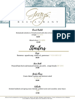 Grays Menu January 2022