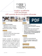 Programme Formation Boulangerie