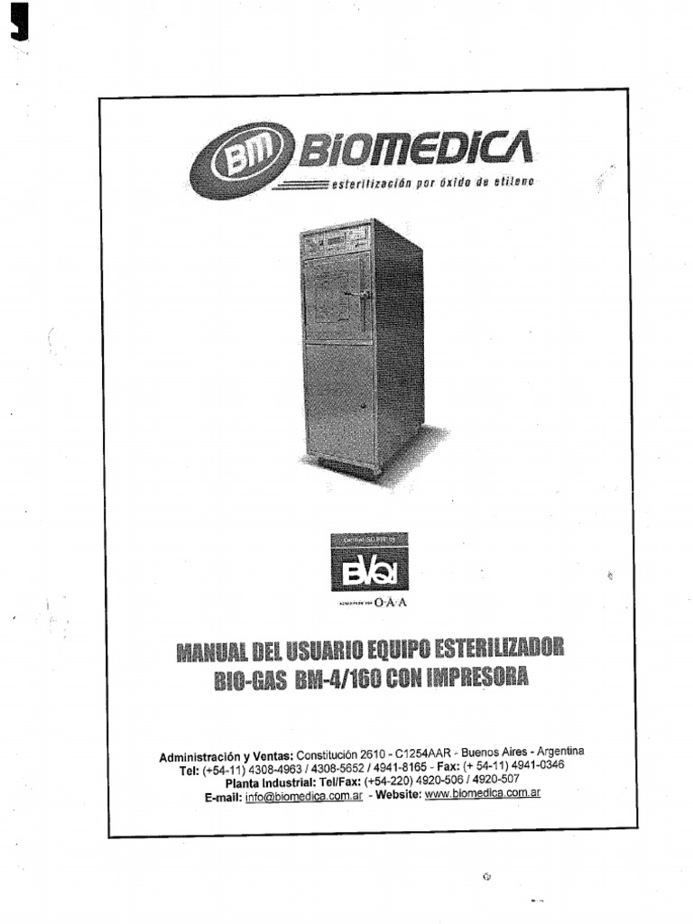 BIOMEDICA - Esterilización Por Óxido Deetileno | PDF