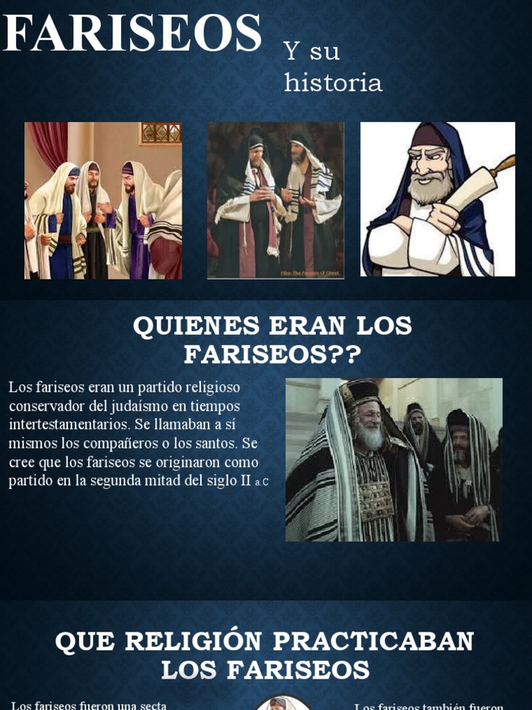 Los Fariseos PDF Fariseos Jesús