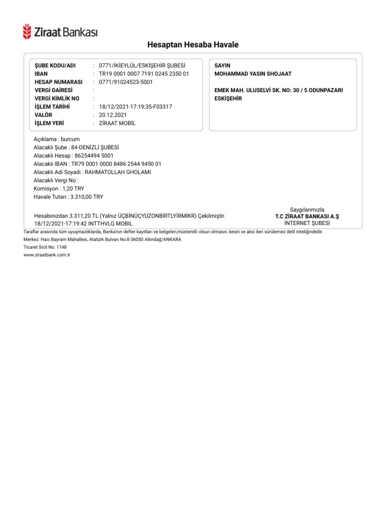 Dekont | PDF