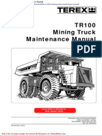 Terex Tr100 Mining Truck Maintenance Manual