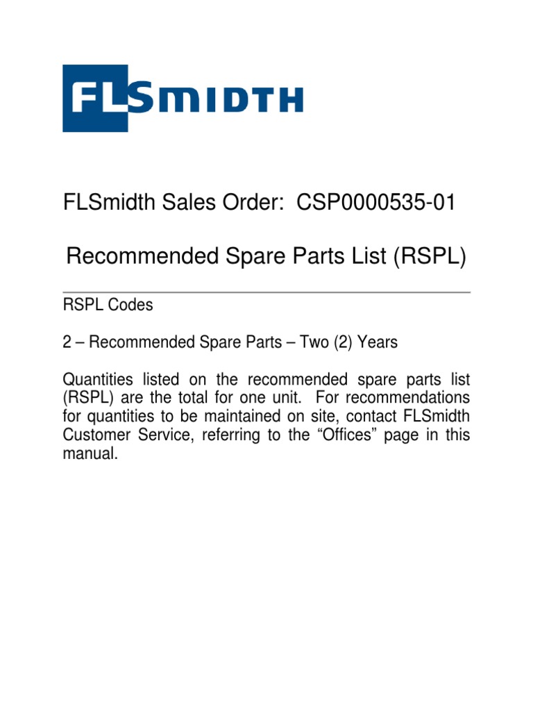 CSP000053501.FLS Spare Parts List Download Free PDF Polyurethane Valve