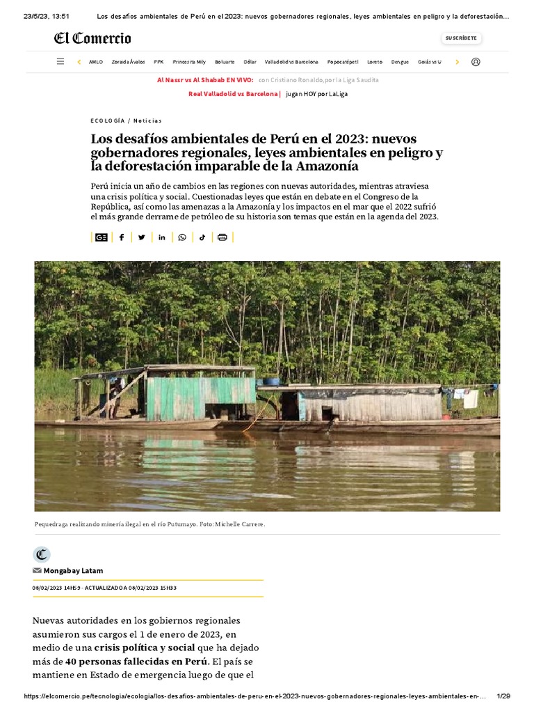 Los Desafíos Ambientales de Perú en El: Nuevos Gobernadores Regionales ...