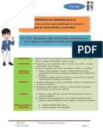 Experiencia de Aprendizaje N°02 "Promovemos Acciones Que Contribuyan A Mejorar La Salud de Nuestra Familia y Comunidad "